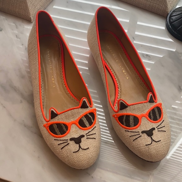 Charlotte Olympia Shoes - Charlotte Olympia kitty cat flats 39.5